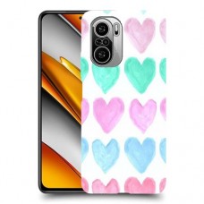 לבבות פסטל כיסוי מגן קשיח מעוצב ל Xiaomi Poco F3 יחידה אחת סקרין מובייל