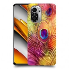 נוצת טווס כיסוי מגן קשיח מעוצב ל Xiaomi Poco F3 יחידה אחת סקרין מובייל