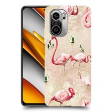פלמינגו ורוד כיסוי מגן קשיח מעוצב ל Xiaomi Poco F3 יחידה אחת סקרין מובייל