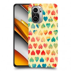 לבבות קשת כיסוי מגן קשיח מעוצב ל Xiaomi Poco F3 יחידה אחת סקרין מובייל