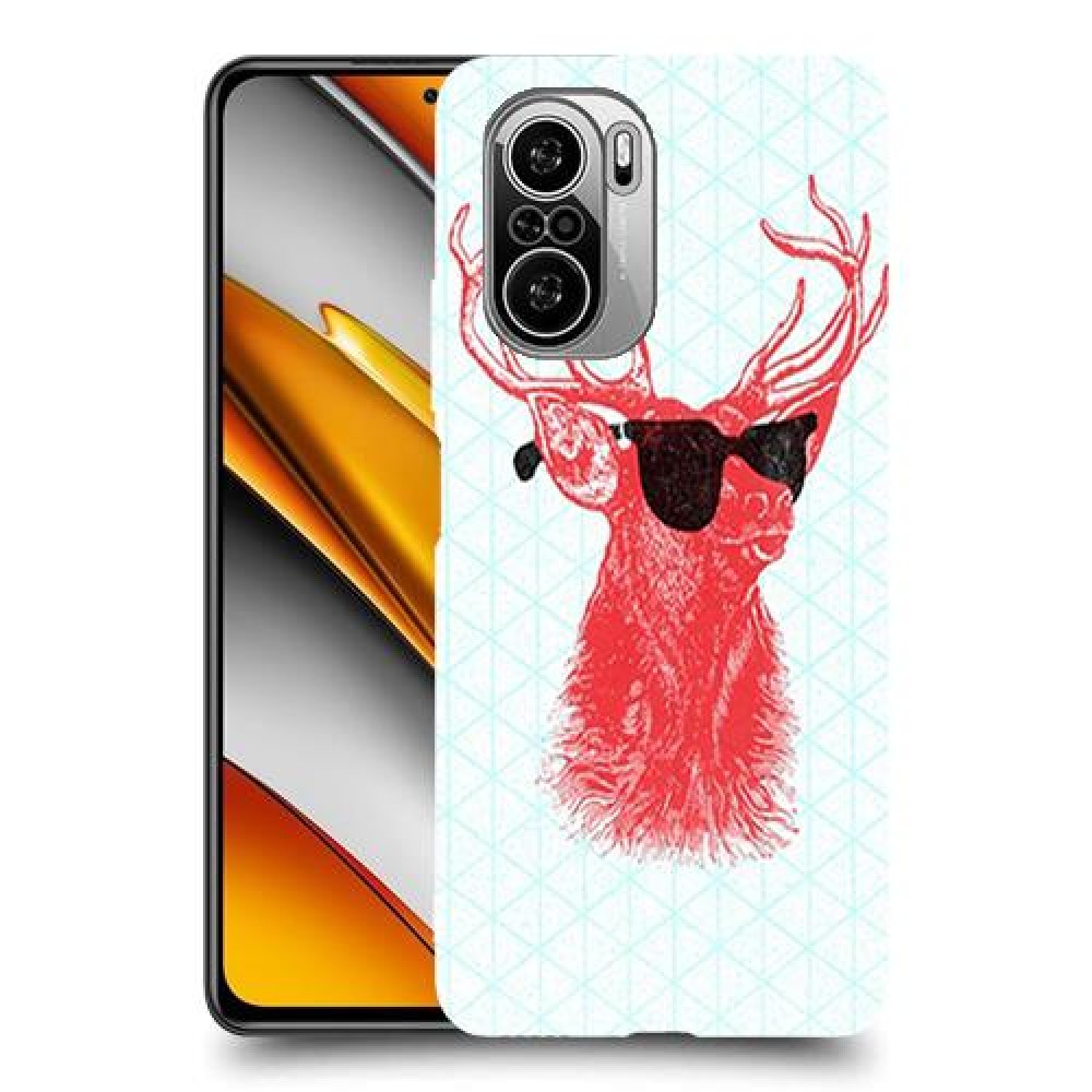 אדג אדום במשקפיים כיסוי מגן קשיח מעוצב ל Xiaomi Poco F3 יחידה אחת סקרין מובייל