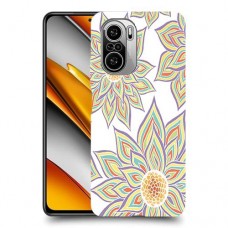 חמניות בלבן כיסוי מגן קשיח מעוצב ל Xiaomi Poco F3 יחידה אחת סקרין מובייל
