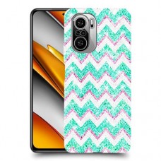 גיאומטריה טורקיז כיסוי מגן קשיח מעוצב ל Xiaomi Poco F3 יחידה אחת סקרין מובייל