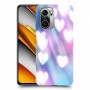 לבבות מעורפלים בכחול כיסוי מגן קשיח מעוצב ל Xiaomi Poco F3 יחידה אחת סקרין מובייל