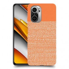 נקודות לבנות בכתום כיסוי מגן קשיח מעוצב ל Xiaomi Poco F3 יחידה אחת סקרין מובייל