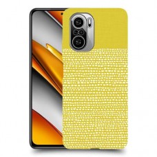 נקודות לבנות בצהוב כיסוי מגן קשיח מעוצב ל Xiaomi Poco F3 יחידה אחת סקרין מובייל