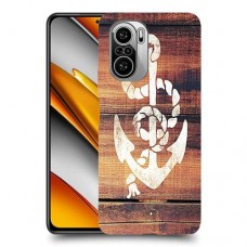 עוגן מעץ כיסוי מגן קשיח מעוצב ל Xiaomi Poco F3 יחידה אחת סקרין מובייל