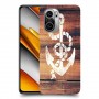 עוגן מעץ כיסוי מגן קשיח מעוצב ל Xiaomi Poco F3 יחידה אחת סקרין מובייל