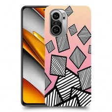 זאברה ריבועים כיסוי מגן קשיח מעוצב ל Xiaomi Poco F3 יחידה אחת סקרין מובייל