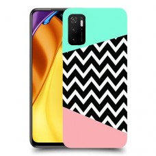 פסים במנטה ורוד כיסוי מגן קשיח מעוצב ל Xiaomi Poco M3 Pro 5G יחידה אחת סקרין מובייל