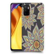 חמניות בשחור כיסוי מגן קשיח מעוצב ל Xiaomi Poco M3 Pro 5G יחידה אחת סקרין מובייל