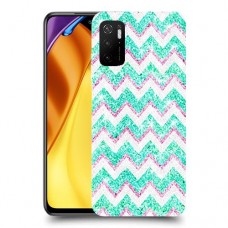 גיאומטריה טורקיז כיסוי מגן קשיח מעוצב ל Xiaomi Poco M3 Pro 5G יחידה אחת סקרין מובייל