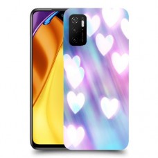 לבבות מעורפלים בכחול כיסוי מגן קשיח מעוצב ל Xiaomi Poco M3 Pro 5G יחידה אחת סקרין מובייל