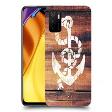 עוגן מעץ כיסוי מגן קשיח מעוצב ל Xiaomi Poco M3 Pro 5G יחידה אחת סקרין מובייל