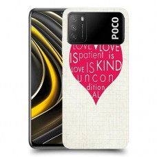 אהבה היא אדיבה כיסוי מגן קשיח מעוצב ל Xiaomi Poco M3 יחידה אחת סקרין מובייל