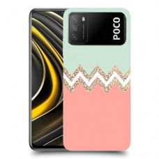 ורוד ירוק כיסוי מגן קשיח מעוצב ל Xiaomi Poco M3 יחידה אחת סקרין מובייל