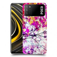 סתיו סגול כיסוי מגן קשיח מעוצב ל Xiaomi Poco M3 יחידה אחת סקרין מובייל