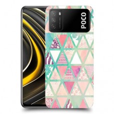 משולשים כיסוי מגן קשיח מעוצב ל Xiaomi Poco M3 יחידה אחת סקרין מובייל