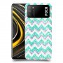 גיאומטריה טורקיז כיסוי מגן קשיח מעוצב ל Xiaomi Poco M3 יחידה אחת סקרין מובייל