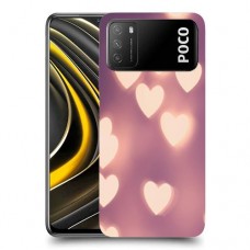 לבבות מעורפלים בחום כיסוי מגן קשיח מעוצב ל Xiaomi Poco M3 יחידה אחת סקרין מובייל