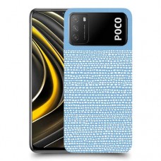 נקודות לבנות בכחול כיסוי מגן קשיח מעוצב ל Xiaomi Poco M3 יחידה אחת סקרין מובייל