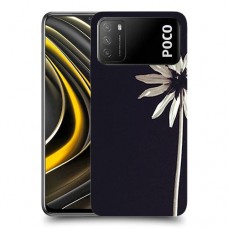 פרח לבן כיסוי מגן קשיח מעוצב ל Xiaomi Poco M3 יחידה אחת סקרין מובייל