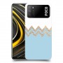 לבן כחול כיסוי מגן קשיח מעוצב ל Xiaomi Poco M3 יחידה אחת סקרין מובייל