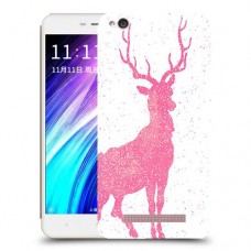 צבי ורוד כיסוי מגן קשיח מעוצב ל Xiaomi Redmi 4A יחידה אחת סקרין מובייל