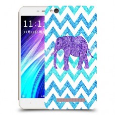 אלפנט סגול כיסוי מגן קשיח מעוצב ל Xiaomi Redmi 4A יחידה אחת סקרין מובייל