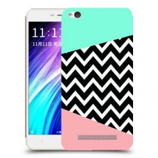פסים במנטה ורוד כיסוי מגן קשיח מעוצב ל Xiaomi Redmi 4A יחידה אחת סקרין מובייל