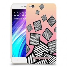 זאברה ריבועים כיסוי מגן קשיח מעוצב ל Xiaomi Redmi 4A יחידה אחת סקרין מובייל