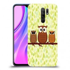משפחת ינשוף כיסוי מגן קשיח מעוצב ל Xiaomi Redmi 9 יחידה אחת סקרין מובייל