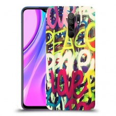 אהבת שלום כיסוי מגן קשיח מעוצב ל Xiaomi Redmi 9 יחידה אחת סקרין מובייל