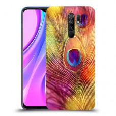 נוצת טווס כיסוי מגן קשיח מעוצב ל Xiaomi Redmi 9 יחידה אחת סקרין מובייל