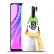 פינגווין בקור כיסוי מגן קשיח מעוצב ל Xiaomi Redmi 9 יחידה אחת סקרין מובייל