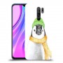 פינגווין בקור כיסוי מגן קשיח מעוצב ל Xiaomi Redmi 9 יחידה אחת סקרין מובייל