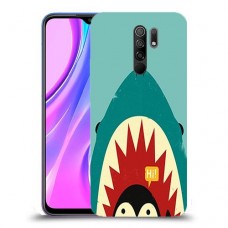 פינגווין בכריש כיסוי מגן קשיח מעוצב ל Xiaomi Redmi 9 יחידה אחת סקרין מובייל