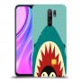 פינגווין בכריש כיסוי מגן קשיח מעוצב ל Xiaomi Redmi 9 יחידה אחת סקרין מובייל