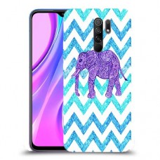 אלפנט סגול כיסוי מגן קשיח מעוצב ל Xiaomi Redmi 9 יחידה אחת סקרין מובייל
