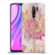 חמניות מוזרה סגולה כיסוי מגן קשיח מעוצב ל Xiaomi Redmi 9 יחידה אחת סקרין מובייל