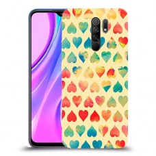 לבבות קשת כיסוי מגן קשיח מעוצב ל Xiaomi Redmi 9 יחידה אחת סקרין מובייל