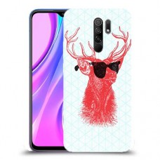 אדג אדום במשקפיים כיסוי מגן קשיח מעוצב ל Xiaomi Redmi 9 יחידה אחת סקרין מובייל