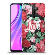 רוז אהבה כיסוי מגן קשיח מעוצב ל Xiaomi Redmi 9 יחידה אחת סקרין מובייל