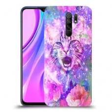 חתול מושלג כיסוי מגן קשיח מעוצב ל Xiaomi Redmi 9 יחידה אחת סקרין מובייל