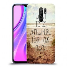 במקום רחוק רחוק כיסוי מגן קשיח מעוצב ל Xiaomi Redmi 9 יחידה אחת סקרין מובייל