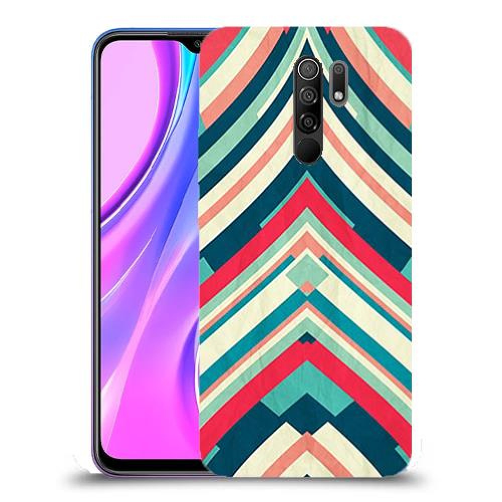 פסים בצבע כיסוי מגן קשיח מעוצב ל Xiaomi Redmi 9 יחידה אחת סקרין מובייל