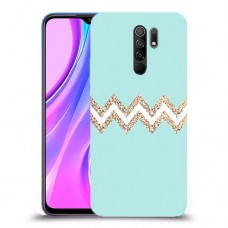 פסים בירוק כיסוי מגן קשיח מעוצב ל Xiaomi Redmi 9 יחידה אחת סקרין מובייל