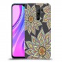 חמניות בשחור כיסוי מגן קשיח מעוצב ל Xiaomi Redmi 9 יחידה אחת סקרין מובייל