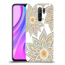 חמניות בלבן כיסוי מגן קשיח מעוצב ל Xiaomi Redmi 9 יחידה אחת סקרין מובייל