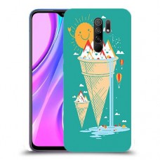 גלידה סאני כיסוי מגן קשיח מעוצב ל Xiaomi Redmi 9 יחידה אחת סקרין מובייל